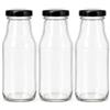 made in home - 50 bottiglie di vetro da 330 ml con tappo a vite nero TO43, bottiglie vuote da 0,33 l, per frullati in vetro, riutilizzabili, lavabili in lavastoviglie, per succhi di frutta, sciroppo