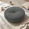 BOYIFEIJIE Cuscino da pavimento, rotondo, 45 x 45 x 10 cm, spesso e confortevole, per soggiorno, balcone, giardino, meditazione, morbido cuscino per sedia da pavimento, tatami (grigio scuro)