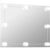 vidaXL Specchio Parete Rettangolare Senza Cornice con Luci LED Vetro