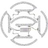 YJDOORPLAY Modulo LED per plafoniera da 72 W, 96 W, 120 W, 144 W, 3 pannelli di ricambio dimmerabili, con lente ottica e installazione magnetica, per riparazioni in ufficio, colore bianco (4 pezzi)