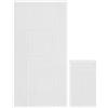 Corredocasa - Set 2 Asciugamani Bagno in Misto Lino Ricamato Bianco - Coppia Asciugamano Viso 70x105 cm + Ospite 35x55 cm - Eleganti e Raffinati, Made in Italy (Fantasia 1)