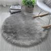 Cumay Faux Pelliccia di Agnello di Pecora Tappeto, Pelliccia Sintetica Decorativa Antiscivolo Yoga tappeti per Salotto da Letto Divano Pavimento (60x60cm, Grigio)