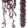 EUWLY 8 rampicanti artificiali con rose rampicanti, 2,5 m, con 45 fiori per vite, ghirlanda di rose artificiali, decorazione per matrimonio, soggiorno, festa di nozze (viola)