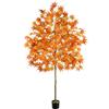 Fairblo 200cm Albero di Acero Artificiale Rosso Grandi Decorazioni Autunnali | Piante Artificiali Grandi Interno Piante Finte con Foglie Autunnali per Autunno Decorazioni Esterno Salotto Balcone Giardino