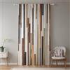 ggaimwf 117x229cm Tenda pieghe a matita in legno Strisce di legno marrone Tasca asta Tenda per porta Linguetta Filtraggio della luce Privacy Tende per finestre Soggiorno Camera letto,1 Pannello