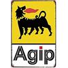 INGA Targa Metallica 20 x 30 cm con Scritta Agip Motor Oil Bar Pub Home Vintage Look Reproduction Metal Sign 20,3 x 30,5 cm