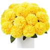 XIANNVXI 12 fiori artificiali gialli come veri crisantemi, fiori artificiali, fiori finti, fiori di plastica, vasi decorativi per composizioni floreali, matrimoni, decorazioni per la casa