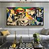 HOLEILUCK Guernica di Picasso Riproduzioni di dipinti su tela Famosa tela Xxl Stampe d'arte da parete Immagini di Picasso Decorazione della parete di casa 70x190 cm/28x75 pollici Senza cornice