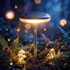 VOGHERB Lampade Solari da Giardino 1 Pezzi Luci Solari Esterno Bianco Caldo 1000mAh LED Lampada Solare Super Luminoso 34 lumen Impermeabile IP65, 50/82CM Altezza Regolabile, per Esterno Cortile Terra Prato