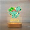 SOULSIS Luce notturna a forma di dinosauro personalizzata, luce notturna a led in acrilico per ragazzi di dinosauro, arredamento per camera da letto per bambini, regali per la camera dei ragazzi