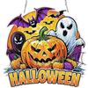 MEIYUDA Halloween DIY Diamond Painting Pendente Kit Zucca, 5D Pittura Diamante Kit Acchiappaluce, Diamond Painting Ricamo a Punto Croce Artigianale Per La Decorazione Della Parete Di Casa