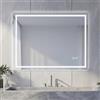 NeoArt Specchio da bagno Antiappannamento HD Specchio d'argento 80x60cm | Dimmerabile 10%-100% 3 Temperature Colore 3000K-6500K Touch con Memoria IP44 IP65 Impermeabile Specchio Bagno con Luce LED