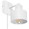 alfalux Applique Da Parete Interno Con Interruttore A Corda Lampada Da Parete LED In Metallo E Legno Per Soggiorno Camera Da Letto SHWAND-WE10x10WE