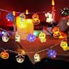 KATELUO Decorazioni di Halloween Luci, 3m 20 LED Zucca Hhalloween Luminosa, Halloweens Luci Stringa con Zucca e Fantasma, Decorazioni Halloweens per Feste, Giardini, Balconi, Terrazze，B