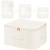 Fivaran Borsa organizer ultra salvaspazio a compressione per vestiti, coperte, cuscini, piumoni, set di biancheria da letto e molto altro (cachi, XL, 54 x 42 x 60 cm)