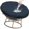 HUIZHENSHENG Fodera Per Cuscino Per Sedia Papasan ,Resistente All'acqua Fodera Per Cuscino Morbido Papasan Con Cerniera Rimovibile Per La Decorazione Di Mobili Pe(Size:Diameter 140cm (55.1 in),Color:blu navy)