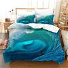 LUYAPOND Copripiumino Singolo 155x220 Surf, Set di Biancheria da Letto in Microfibra, 1 Copri Piumino 155x220 cm + 2 Federe 50x80 cm