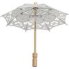 Pissente Ombrello da Sposa in Pizzo, Ombrello da Sposa Pieghevole Compatto e Leggero con Impugnatura Ergonomica per la Fotografia di Feste (Beige)