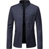 Generisch Blazer sportivo da uomo con monopetto e colletto alto | Giacca blazer in tinta unita, per il tempo libero, elegante, per lavoro, ufficio e matrimonio