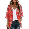 florynova Women's Causal Kimono Cardigan Summer Tops Loose Fit Beach Cover ups Floral Print Blouses