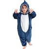 COOKY.D Tuta Pigiama Costume Animale Unisex Neonati Tutina Intera,3-12 Anni | Flanella Morbida, Cerniera Posteriore, Costume Animale Per Carnevale E Feste
