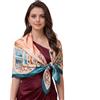 LA FERANI Foulard da donna in seta beige colorato, stile coreano, foulard in seta, per occasioni formali, foulard leggero, 90 x 90 cm, regalo per lei