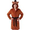 Get Trend Five Nights at Freddy's Accappatoio Ragazzo 10-16 Anni, Vestaglia Pile Morbida con Cappuccio, Accappatoio Gaming con Cintura e Tasche, Idea Regalo Ragazzo