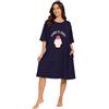 GM Apparel Camicia da notte larga da donna Loungewear Sleepwear Abito da notte Oversize T Shirt Ladies Nighties Manica Corta 100% Cotone Camicie da notte con tasche
