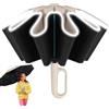 Jvjggag Ring Buckle Umbrella, Inverted Automatic Open Close Umbrella, Windproof Sturdy Auto Umbrella with Carabiner Handle, Durable Reverse Folding Umbrella for Men and Women, Compact Design for Easy Storage