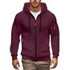 duaicnvow Felpa Uomo con Zip e Cappuccio Leggera Hoodie da Lavoro Manica Lunga | Giacca Militare Felpe Cotone con Cerniera Cotone Trekking Giacca Sportiva Autunno Taglie Forti Sweatshirt con Tasche Inverno