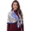 LA FERANI Foulard da donna in seta beige colorato, stile coreano, foulard in seta, per occasioni formali, foulard leggero, 90 x 90 cm, regalo per lei