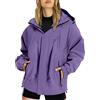 Generico Giacca antipioggia Donna trench Impermeabile Leggera Trekking Con Cappuccio Giubbotto Vento Running Curvy Raincoat Giubbino Antipioggia primaverile Giubbino Sportiva Waterproof Pioggia Windbreaker