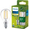 Philips LED E14 Globo P45 2.3W (40W) Trasparente 485lm 2700K Classe energetica A