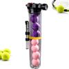Generic Pressurizzatore per palline da tennis, serbatoio a pressione | 15-20 PSI, capacità 4/8/12 palline, manometro 0-30 PSI, pompa manuale portatile, serbatoio in PET trasparente