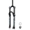 BSFHQS 26/27.5/29Pollici Forcella Ammortizzata per Mountain Bike XC AM QR 9x100mm | Regolazione Del Ritorno Tubo Dritta/conica Forcella Anteriore MTB Escursione 160mm Bloccaggio Manuale