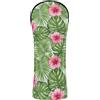 EOSDT Copri testa rosa con fiori tropicali, vestibilità sicura | Protezione per mazze da golf in similpelle dal design vivace, per la tua mazza da