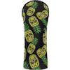 EOSDT Divertente copritesta con ananas nero per papà, golf | Crisp - Copritesta per mazze da golf, per gli amanti del golf, guscio impermeabile, foderato in peluche, per la tua mazza