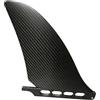 ECMQS Pinna di ricambio per paddle board per tracciamento dritto | Chiglia centrale in fibra di carbonio, 20,3 cm, con base scanalata, parte nera per sport acquatici