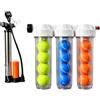 Generic Contenitore pressurizzato per palline da tennis dispositivo salva-pressione | 15-20 PSI, opzioni per 4/8/12 palline, manometro integrato, pompa manuale, serbatoio in PET trasparente, ripristina