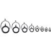Diheohg 8 Pezzi Canne Angelo Guide Ovali Angel Guide Linea Anelli Poli Kit Riparazione Dimensioni Miste Doppia Gamba Anelli