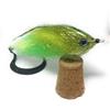 Mosche Artificiali Massimo Clini Pike Chartreuse Wiggle Tail - 5 mosche secche da pesca a mosca montate a mano su amo, Lunghezza a scelta, per trota e temolo, Made in Italy