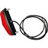 ECMQS Daily E-Bike Fanale posteriore Hardwire 2 modalità | Design con staffa, alloggiamento in ABS, lente rossa, aggiornamento da 12 a 80 per viaggi in città