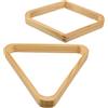 TOYANDONA 2 Pezzi Triangolo da Biliardo in Legno per Tavoli da Bar e Casa | Racking Multi Gioco, Portatile e Facile da Riporre, Beige, per Operatori e Appassionati