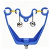 Vootnifig Testa porta canna da pesca in stile europeo, doppio sistema di allarme per pesca alla carpa, rastrelliera in nylon verde, blu, rosso, 12,5 cm