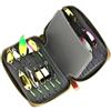 Mimoqk Organizer per attrezzatura da pesca, in pelle PU, supporto per esche | Piccola custodia per attrezzatura da pesca per esche artificiali, attrezzatura per ami d'acqua salata, viti, garage