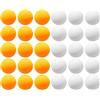 OAAO 30 Palline da Ping Pong in Plastica, Palline da Ping Pong da Allenamento per Principianti, Riutilizzabili, Articoli Sportivi (Bianco, Giallo).
