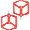 Vootnifig Pedali Ciclismo Leggeri Anti Skid Steel Pins per MTB per ibrido per e-bike - Corpo in Nylon Nero Rosso Blu