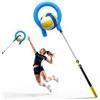 BORDRISE Attrezzo l'allenamento Schiacciata pallavolo con Asta Regolabile 105-185cm | Attrezzatura per l'allenamento di pallavolo per esercizi di schiacciata e salto per principianti (pallone non incluso)