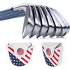 Toyvian Copri Putter Tipo d Bandiera Usa, Cotone e PU per Golf | Chiusura Magnetica Rapida, Interno in Pelliccia Nera, Protezione Antiurto, per Allenamento e Viaggio