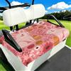 Myfsucce Coprisedili universali per carrello da golf, 2 passeggeri, 130 x | Coperta in poliestere, facile da installare, traspirante, lavabile, per golf buggy club car, coniglietti rosa